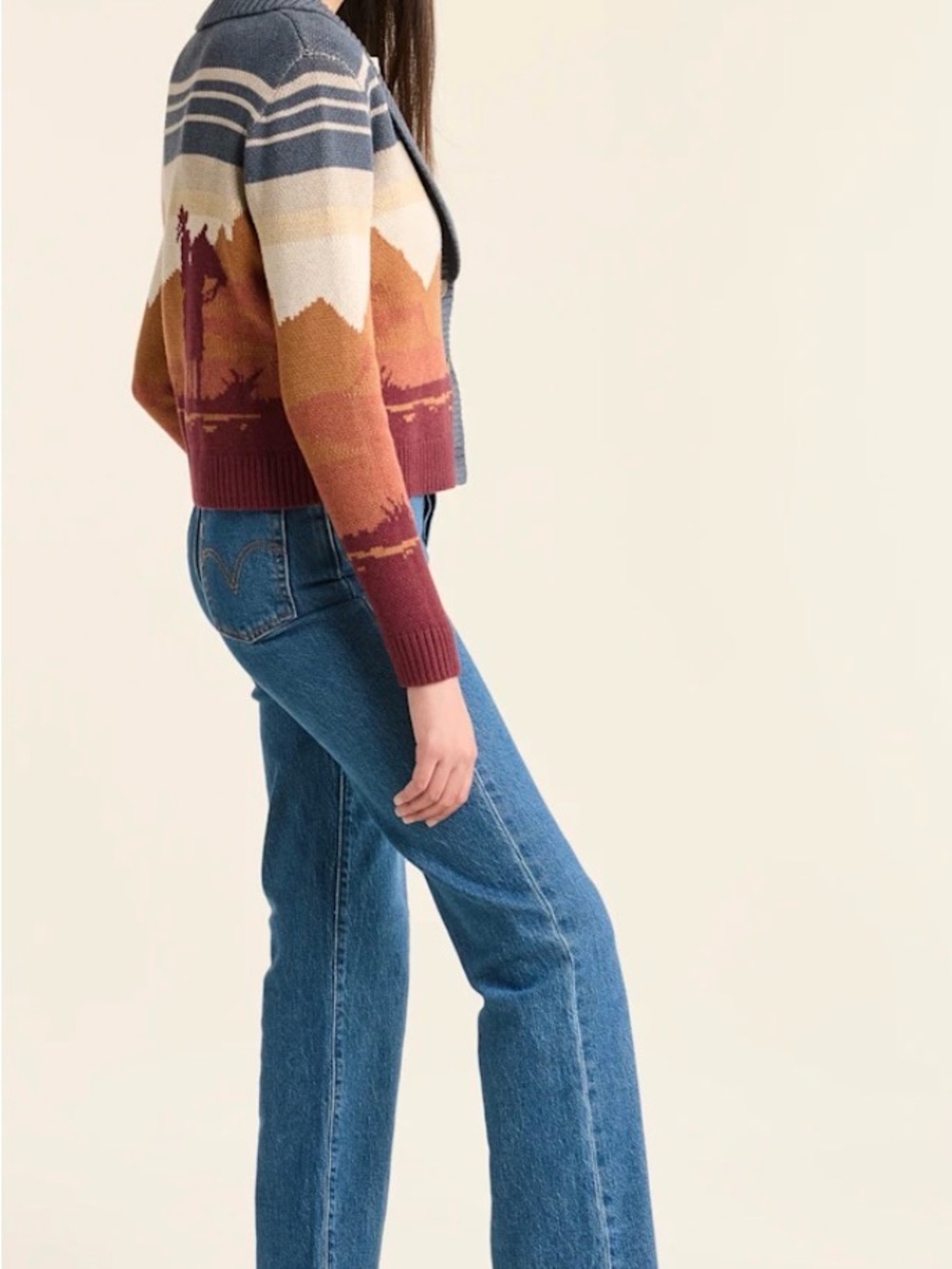 NEW Pendleton WESTERN SCENIC COTTON CARDIGAN Small - Picture 3 of 9